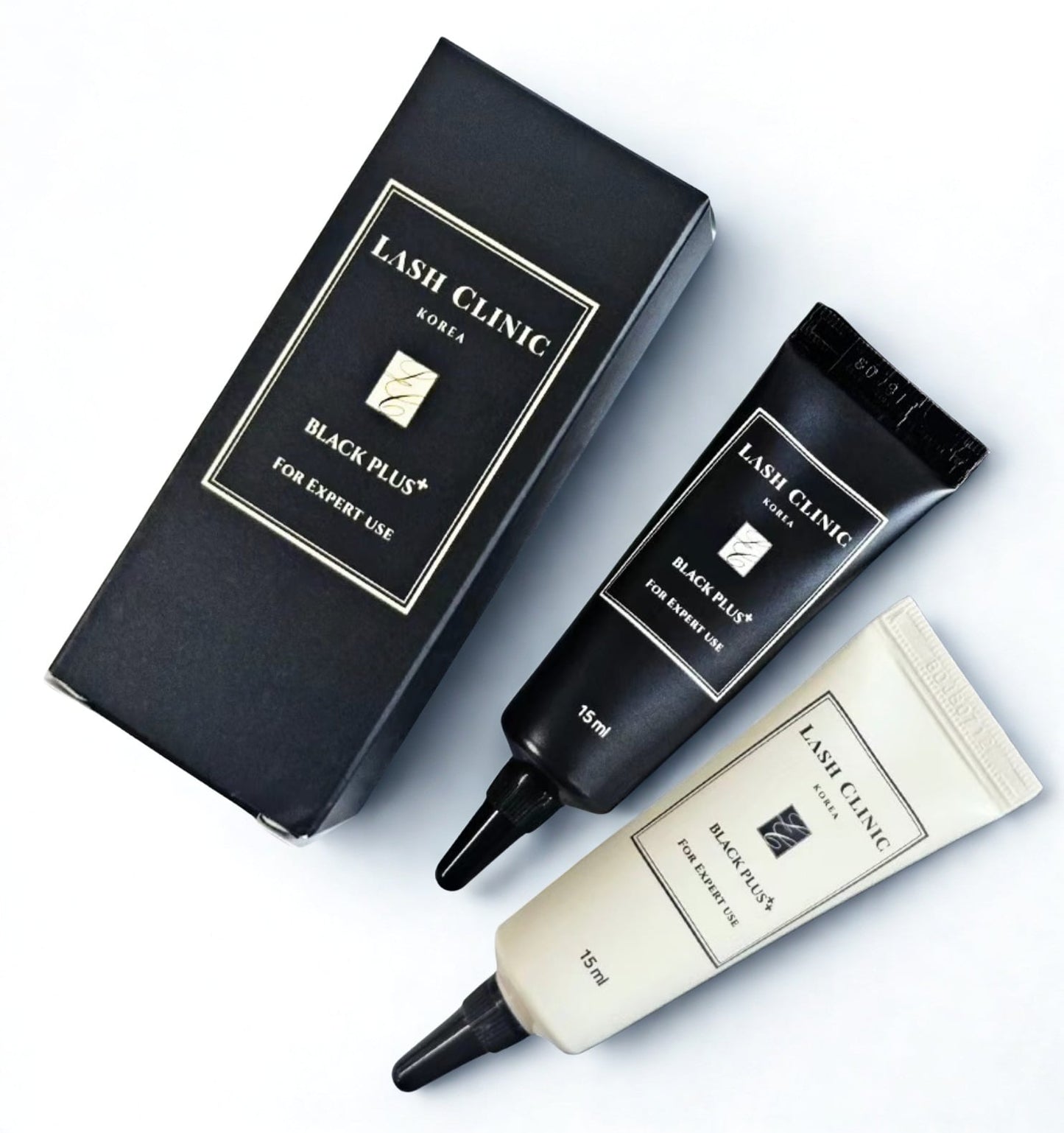 Lash Clinic Black Plus product packaging on a white background