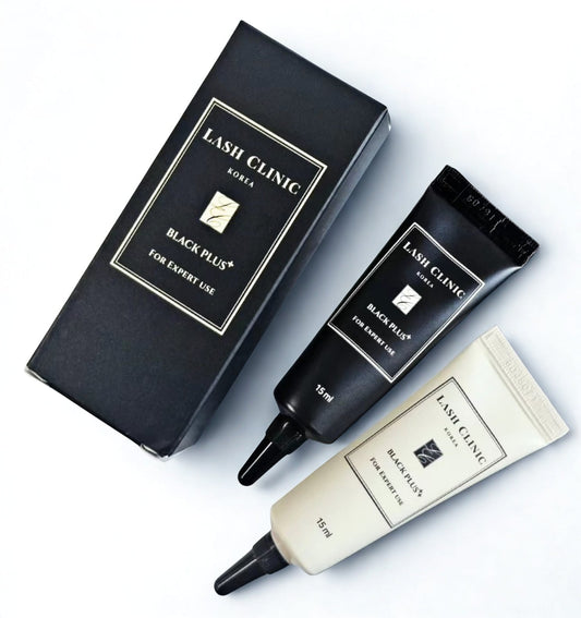 Lash Clinic Black Plus product packaging on a white background